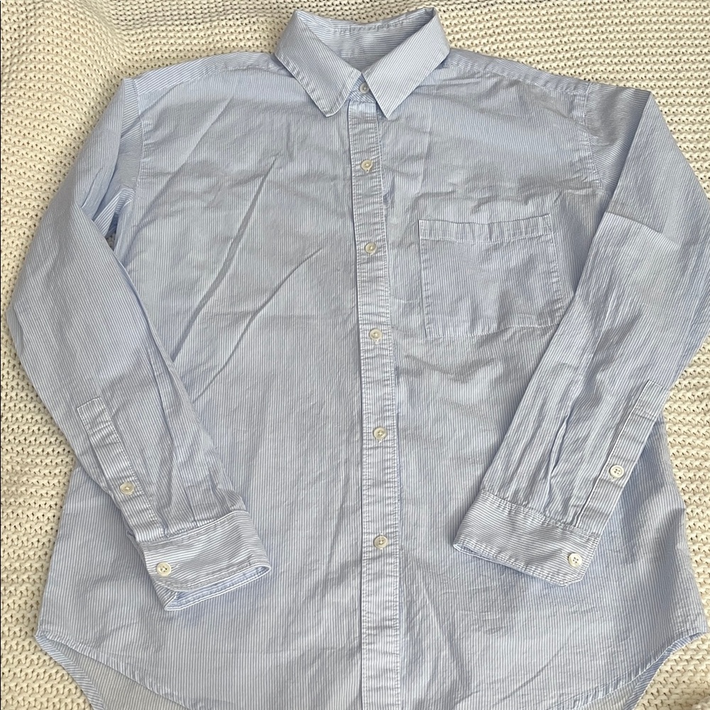 Aritzia Light Blue striped Button Down Shirt XS